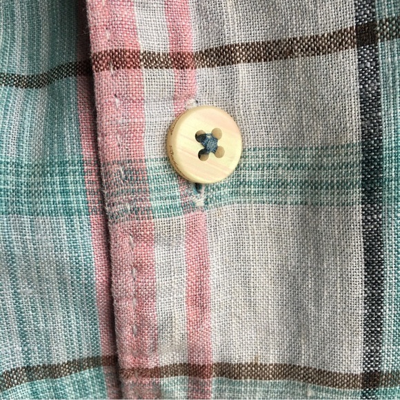 Tommy Bahama linen island modern fit mens short sleeve collar button shirt small - Picture 6 of 10